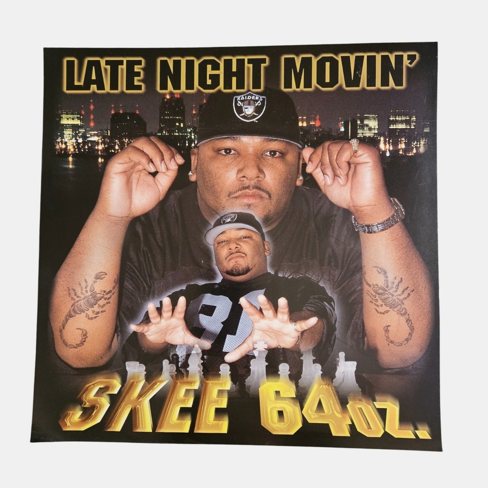 Skee 64oz Late Night Movin Promo Flat Poster 12x12 Double Sided Ace High 90s